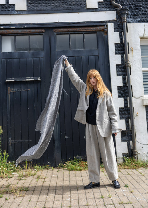 Kagure Wool Cropped Trousers