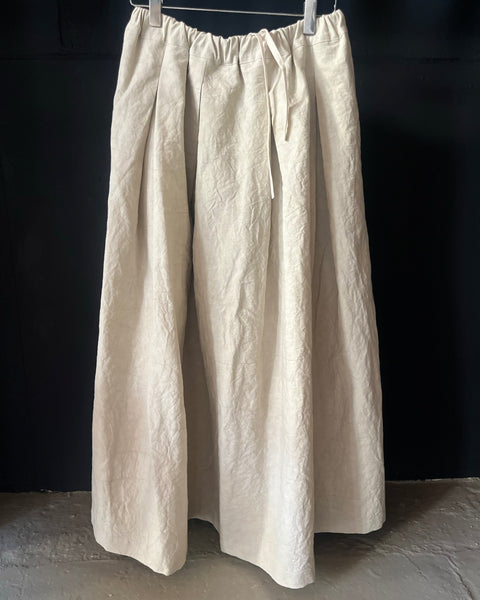 Light Beige Full Long Skirt by Kagure
