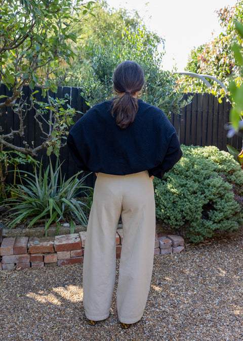 LABO.ART Curved Leg Jean | Cream