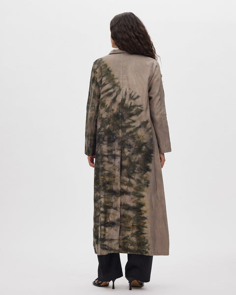 Rabens Saloner Celine Long Tie Dye Coat