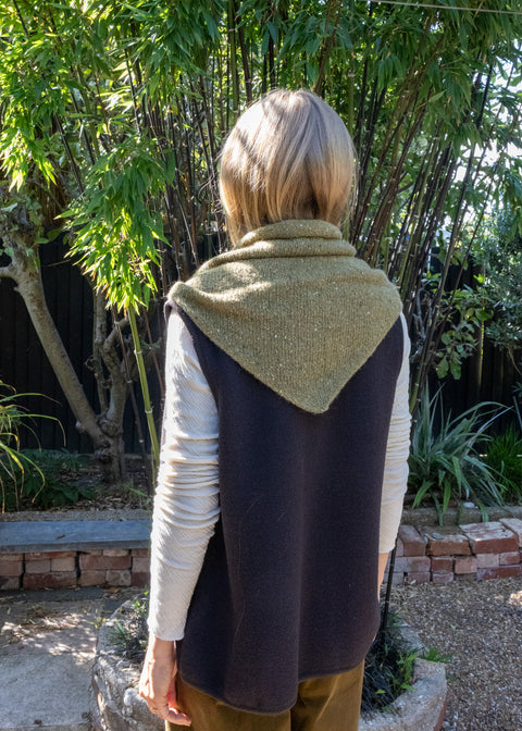 MJ.Watson Cashmere Neck Tie | Avocado Tweed