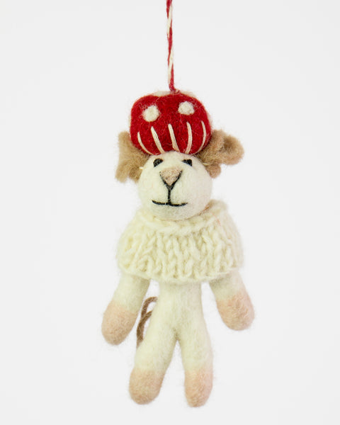 Mushroom Mouse Ornament