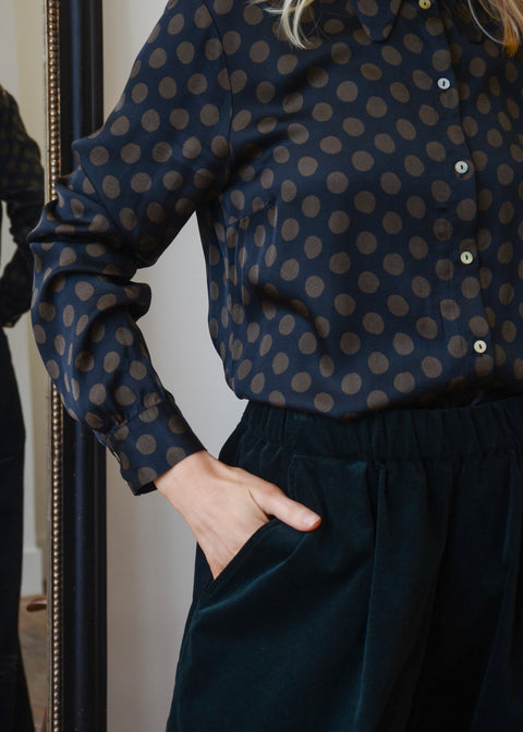Muku Velvet Cuffed Hem Pants