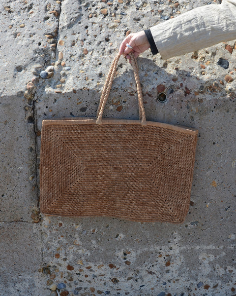 Natural Raffia Large Beach Bag