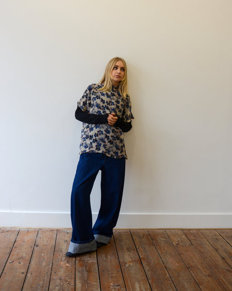 Nygardsanna Blue Print Top
