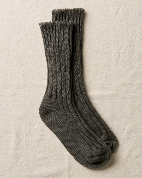 Organic Cotton Low Gauge Socks | Natural Black