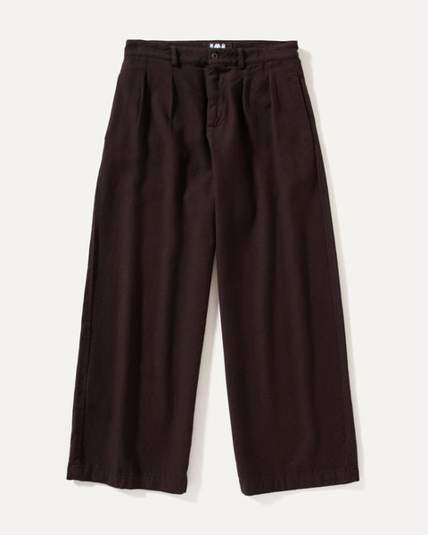 Labo.Art Virgin Wool Wide Leg Trousers | Cacao