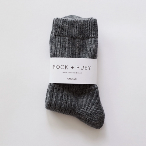 Grey Wool Socks