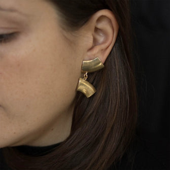 Arco Brass Earrings by Lepagon