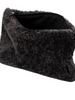 Carbon Sheepskin Clutch Bag