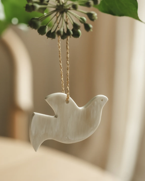 Horn Dove Decorations | Set of 4