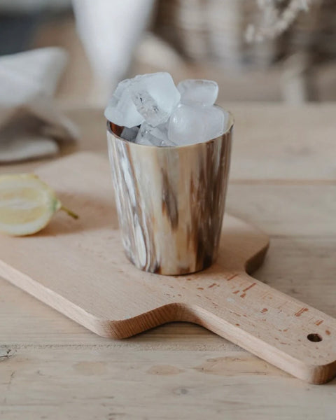 Horn Tumblers | Set of 2 | Medium/ Dark
