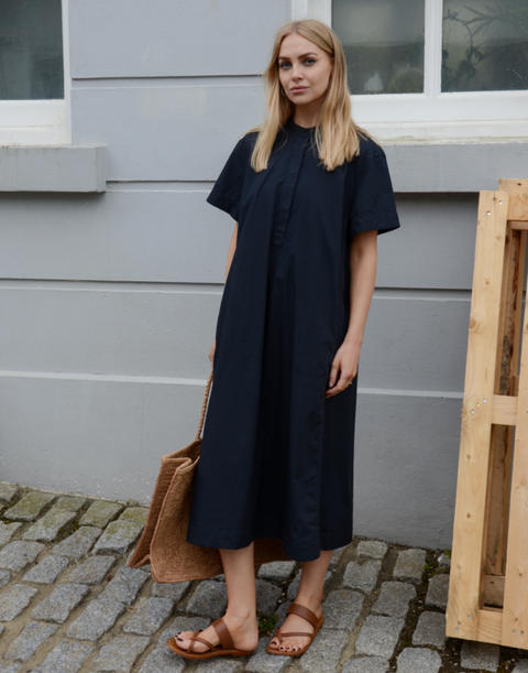 AJ117 Black Organic Cotton Dress