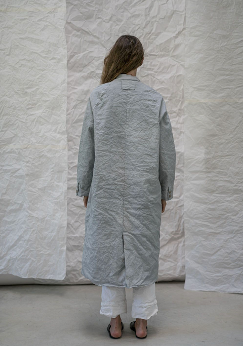 Aequamente Archive Sale Crinkle Cotton Coat | Cielo
