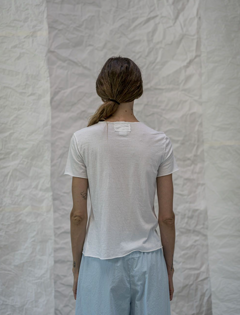 Aequamente Archive Sale Short Sleeve Jersey Top | Chalk