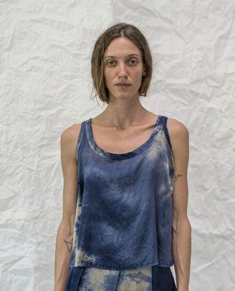 Aequamente Archive Sale Printed Silk Top