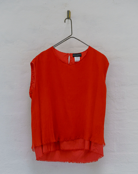 Aequamente Archive Sale Sleeveless Cupro Top | Ghiaccio