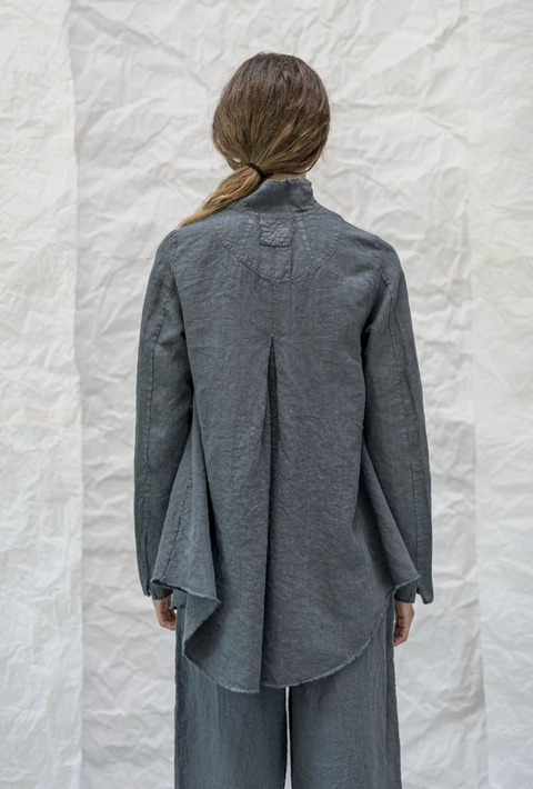Aequamente Archive Sale Linen Jacket | Asfalto