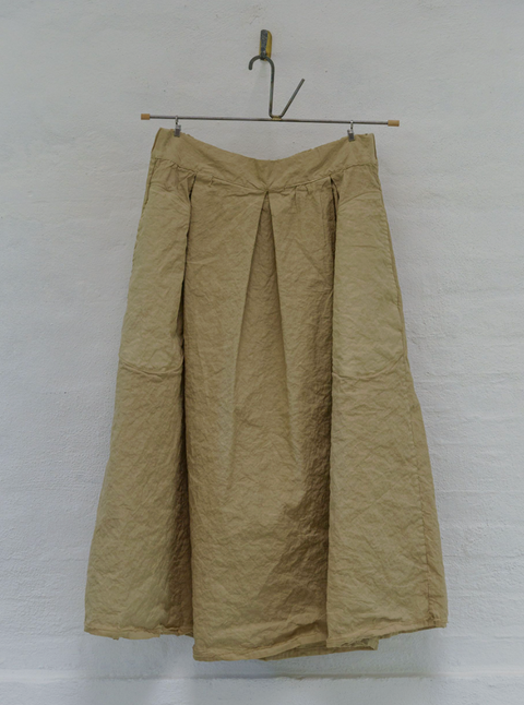 Aequamente Archive Sale Crinkle Cotton Skirt | Chalk