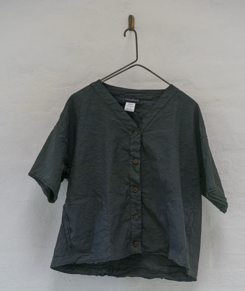 Aequamente Archive Sale Crinkle Cotton Top | Cielo
