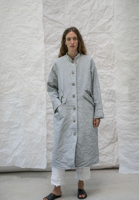 Aequamente Archive Sale Crinkle Cotton Coat | Abisso