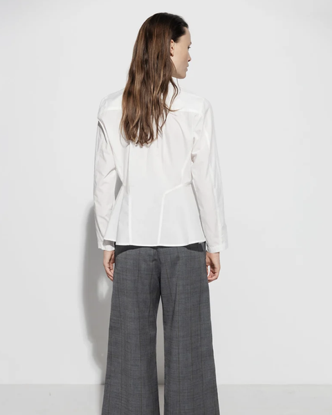Project AJ117 Cotton Peplum Shirt | White