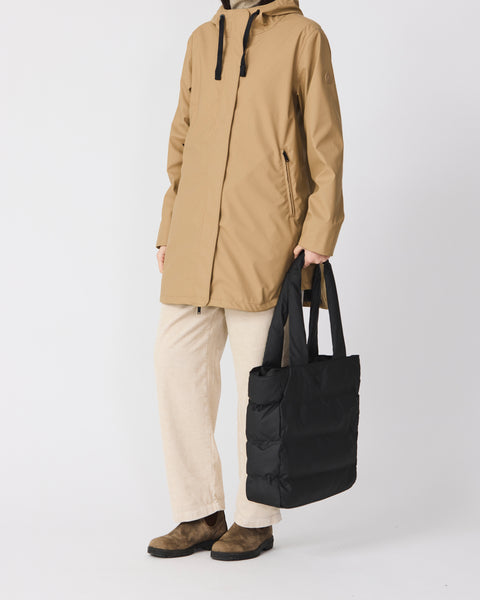 Tanta Black Waterproof Quilted Tote Bag