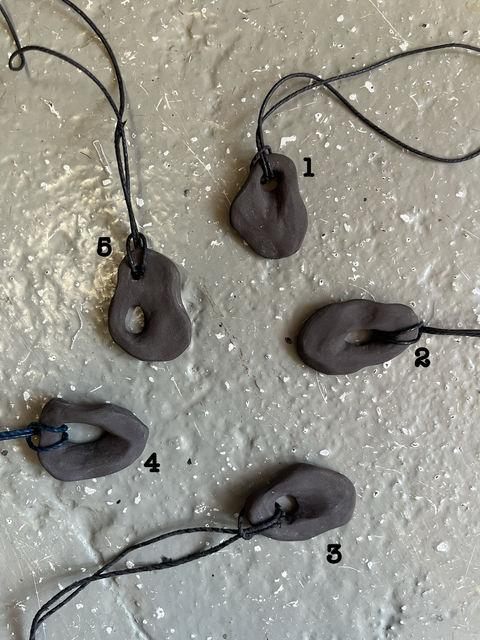 Ula Ceramics Pebble Pendant Necklace | Black