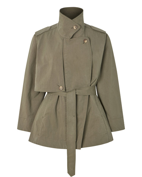 Rabens Saloner Utility Cropped Trench Jacket