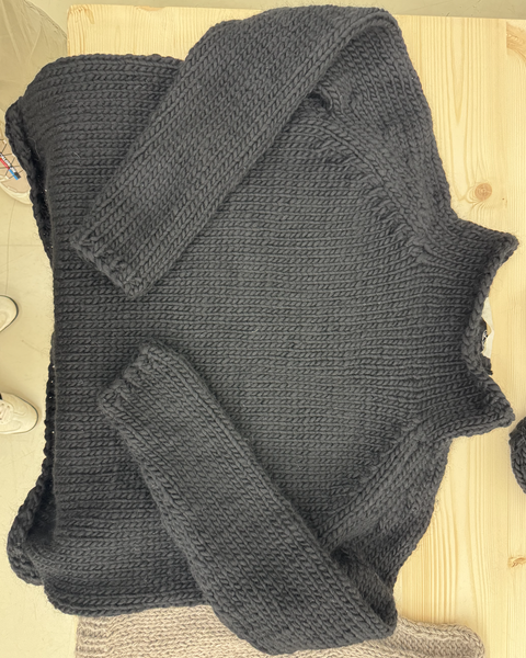 Album di Famiglia Black Handknit Sweater