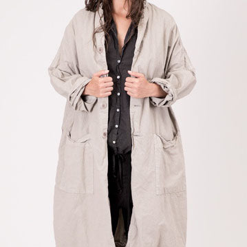 Album di Famiglia Crinkle Cotton Oversized Coat