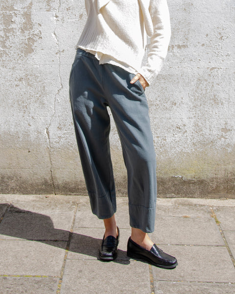 Aquamente Dark Grey Cotton Drill Shaped Leg Pants