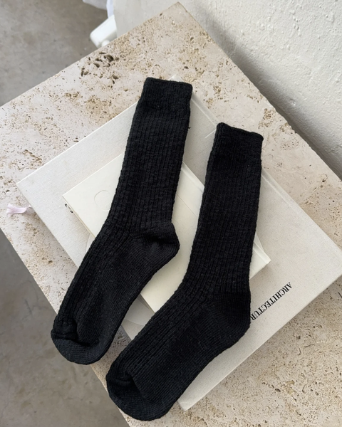 Le Bon Shoppe Black Cottage Socks