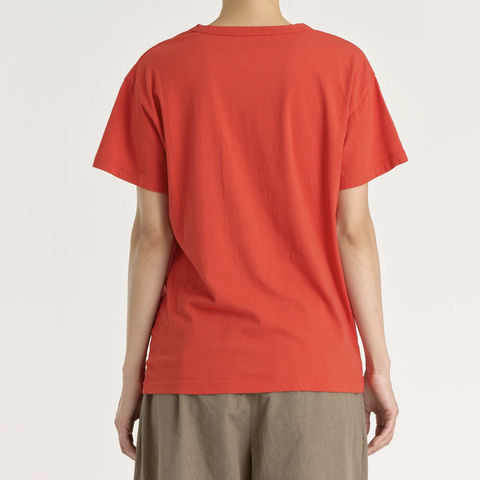 Black Crane Organic Cotton Red Tee