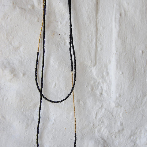 Set of Two Black Necklaces by Lisa Love x Woven Store