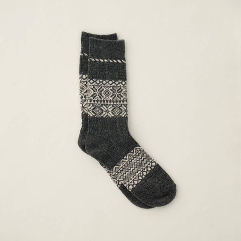 Wool Organic Cotton Snow Pattern Socks