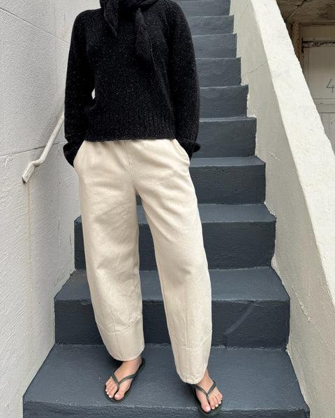 Aquamente Chalk Cotton Drill Shaped Leg Pants