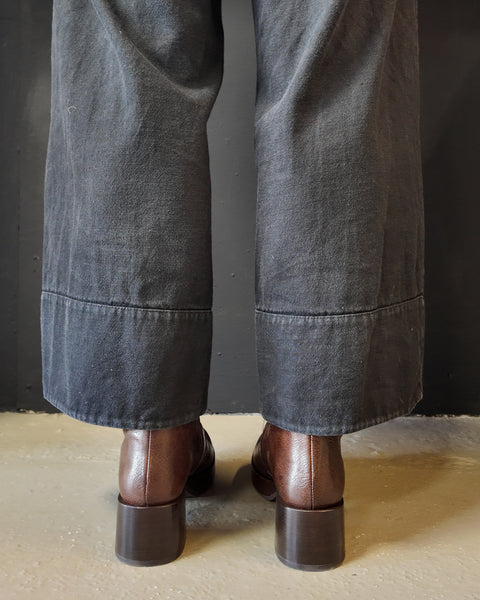 Chie Mihara Textured Leather Low Heel Boots