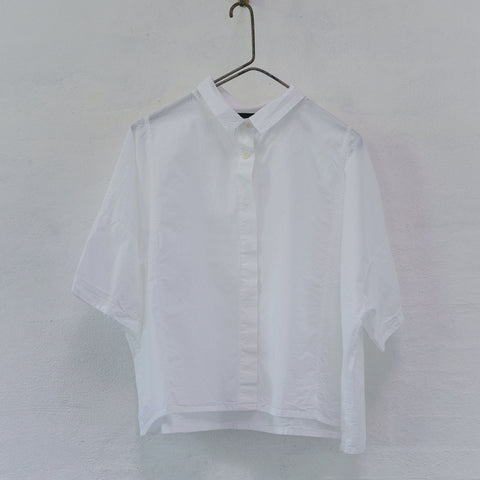 Aequamente Sand Crinkle Cotton Wide Shirt