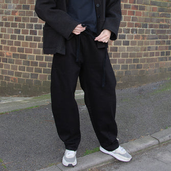 Crossley Black Canvas Drawstring Pants