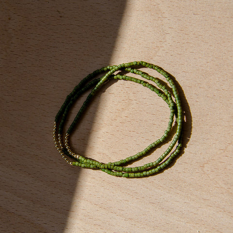 Set of Green Bracelets by Lisa Love x Woven Store