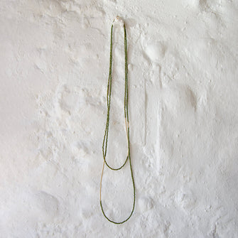 Set of Two Green Necklaces by Lisa Love x Woven Store