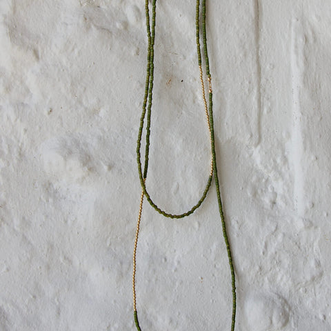 Set of Two Green Necklaces by Lisa Love x Woven Store