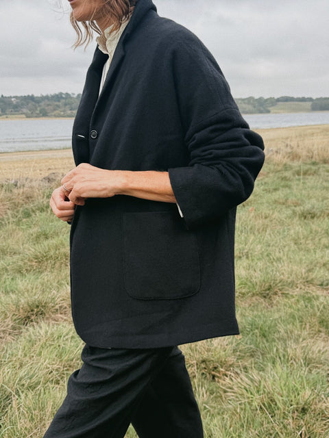 Apuntob Soft Cashmere Oversized Boyfriend Jacket