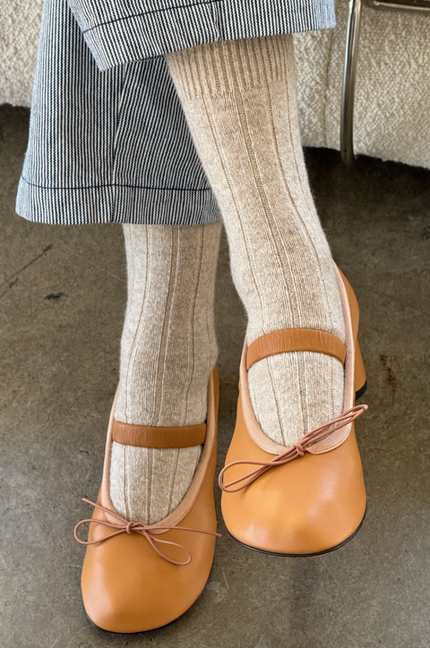 Le Bon Shoppe Classic Cashmere Fawn Socks