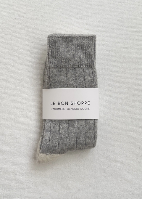 Le Bon Shoppe Classic Cashmere Grey Melange Socks