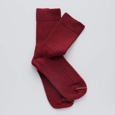 Maroon Wool Socks