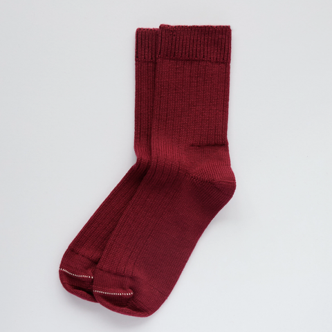 Maroon Wool Socks