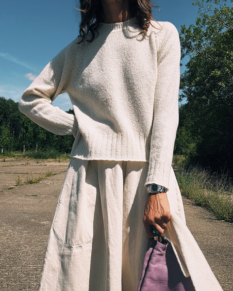 MJ Watson Donnegal Cream Cashmere Round Neck Pullover