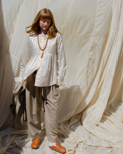 Muku Beige Pleated Pants